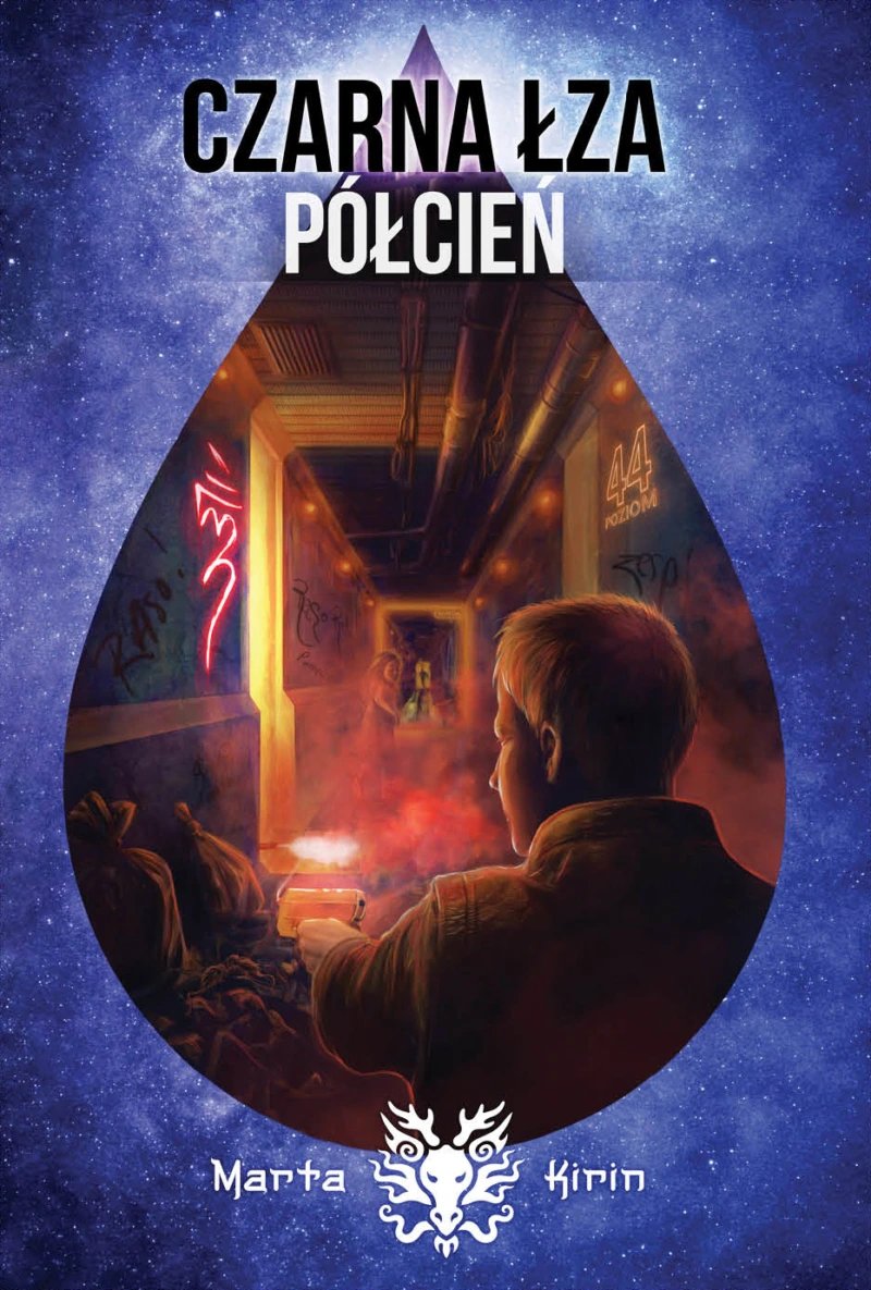 Okładka książki „Czarna Łza Półcień” Marty Kirin – fantasy analizowane pod kątem potencjału wydawniczego