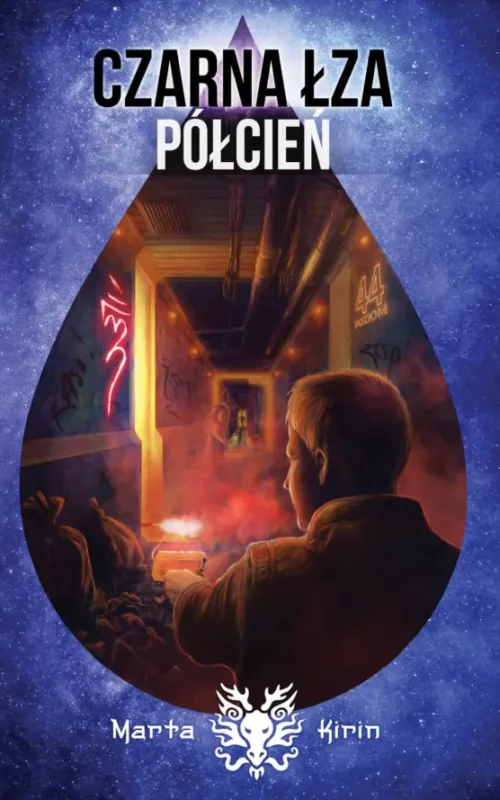 Okładka książki Czarna łza półcieni Marty Kirin powieść fantasy