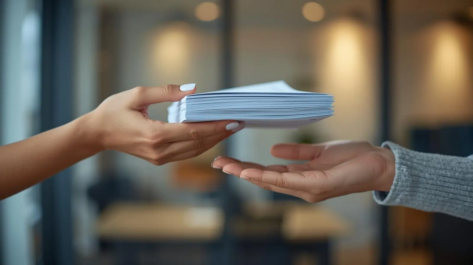 Autorka przekazuje maszynopis powieści redaktorowi rozpoczynając proces redakcji książki